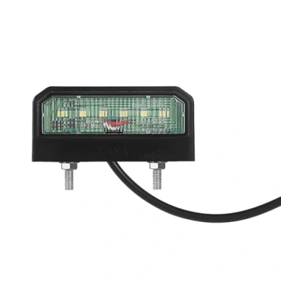 Image of AOHEWEI Bright LED License Number Plate Light Waterproof Rear Lamp 12 24V for Truck Trailer RV Car or Other Commercial Vehicle (1 pc)