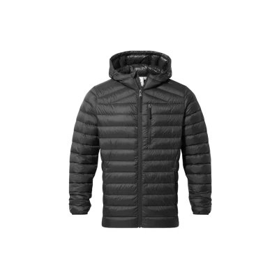 Image of TOG24 North Mens Hooded RDS Certified Down Jacket Ultra Warm 90% Duck Superior Insulation Coat With Toggle Adjusters On Hood Pack Away Conveniently Into Chest Pocket &amp; Doubles Up As Travel Pillow