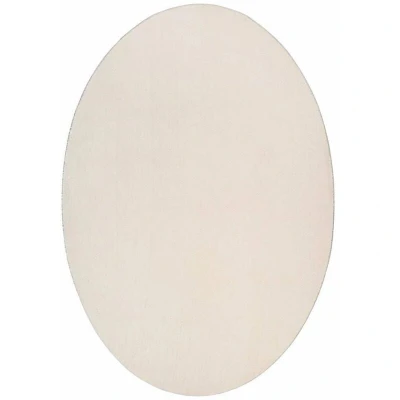 Image of vidaXL &#039;HUARTE&#039;Beige Rug 160x230 cm Oval