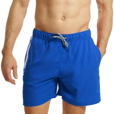 Image of RIPT Mens Performance Essentials Quick Dry Uv 50 Sun Protection Swim Shorts Trunks, Royal Blue/White, M UK