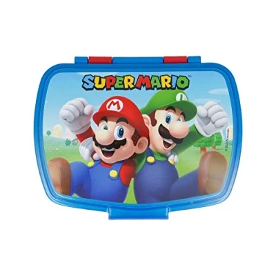 Image of OM SUPPLIES Mario Sandwich Lunch Snack Box Kids Children School (Mario)