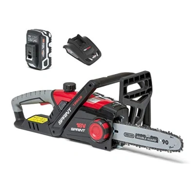 Image of Sprint 18SCSK 18V Li Ion 25cm Cordless Chainsaw Kit, Powered by Briggs &amp; Stratton, 600W motor, 5.0Ah battery and charger included, 5 Years Warranty 1688109