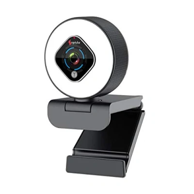 Image of Angetube Streaming Webcam 1080P with Ring Light, HD Web camera Digital Zoom Autofocus for Computer PC Laptop Mac Microphone USB Cam Gaming XBOX Google Meet