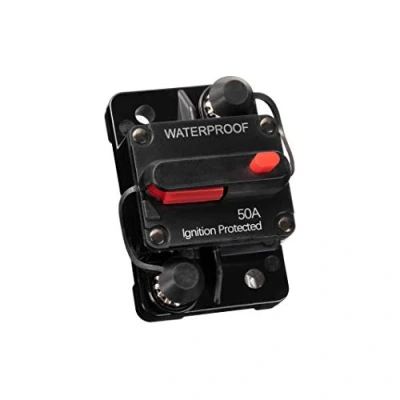Image of 50A AMP Car Circuit Breaker 12V 48V DC Waterproof Audio Inline with Manual Reset Fuse Holder Inverter for Motor Marine Boat(50A)