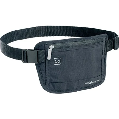 Image of Go Travel RFID Blocking Secret Money Belt Reduces Identity Theft (Ref 675)