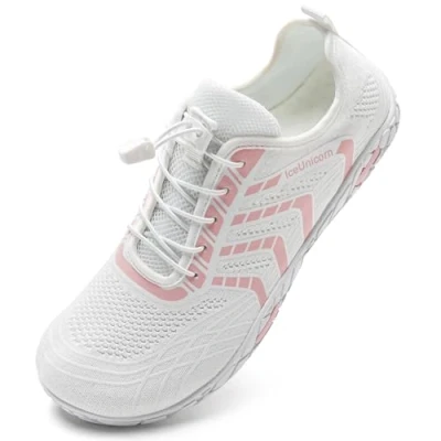 Image of Beach Swim Shoes Water Mens Womens Quick Dry Summer Aqua Unisex Barefoot Swimming Shoes(Line Pink, 5.5UK)
