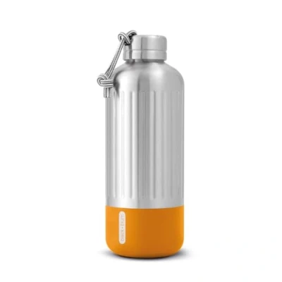 Image of Black+Blum Explorer Vacuum Flask Stainless Steel Leak Proof Water Bottle with Carry Loop BPA Free Drinks for Hot or Cold Drinks, Hiking and Gym Orange, Small 650ml