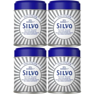 Image of Silvo Metal Polish Wadding, 75g (Pack of 4)