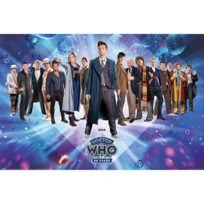 Image of Pyramid International Doctor Who Poster Characters 60th Anniversary