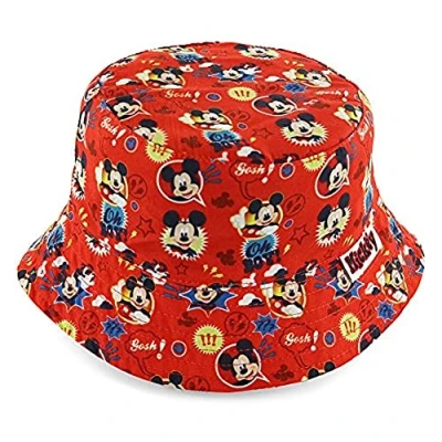 Image of Disney Mickey Mouse Boys&#039; Red Bucket Hat [6014]