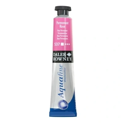 Image of Daler Rowney Aquafine Watercolour Paint, Aluminium Tube, 0.27oz 8 ml, Permanent Rose