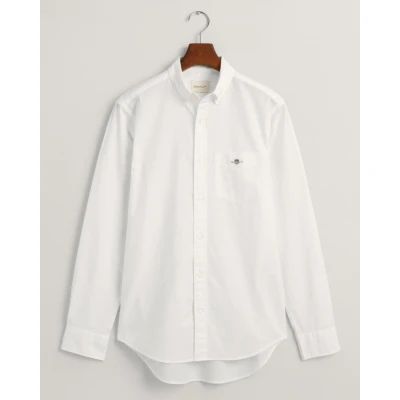 Image of GANT Men&#039;s REG Cotton Linen Shirt, White, XL