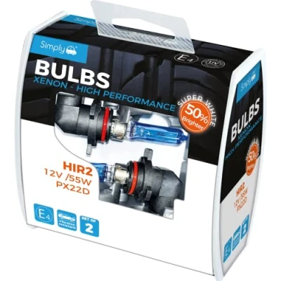Image of 6x Simply SWHIR2HIR2 Xenon Super White Plus 5 Boxed Bulb SWHIR2