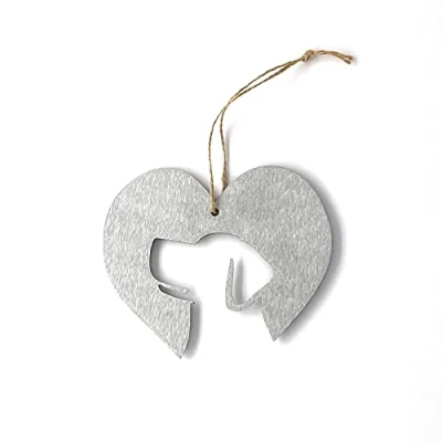 Image of Labrador Heart Rustic Garden Sculpture