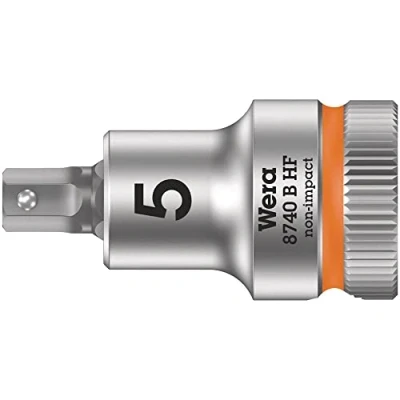 Image of Wera 8740 B HF Zyklop In Hex Plus holding function bit socket, 3/8&quot; drive, 5x35mm, 05003033001