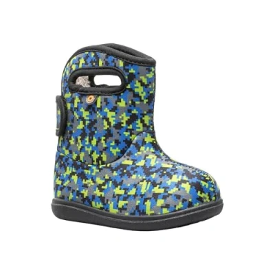 Image of BOGS Baby Waterproof Insulated Washable Warm Wellies Boots (Black Multi, UK_Footwear_Size_System, Infant, Women, Numeric, Medium, Numeric_8)
