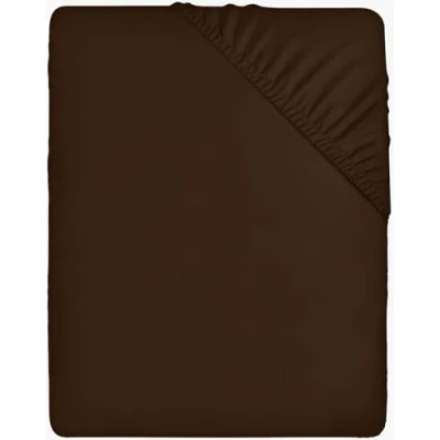 Image of Utopia Bedding Fitted Sheet King, Brown Deep Pocket 14 inch (35 cm) Easy Care Soft Brushed Microfibre Fabric Shrinkage and Fade Resistant Bottom