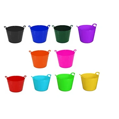 Image of Pack Of 3 40 Litre Garden Trug/Flexi Tub/Garden Bucket (Made In U.K)