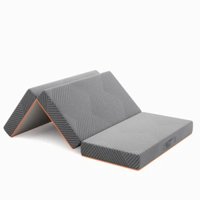 Image of Vesgantti Folding Mattress Small Double Size 120x190cm, 15CM Gel Memory Foam Foldable Tri fold for Travel, Camping, Guest Bed Grey, CertiPUR US Certified