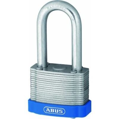 Image of ABUS 01237 50mm Long Shackle Eterna Laminated Plated Steel Padlock