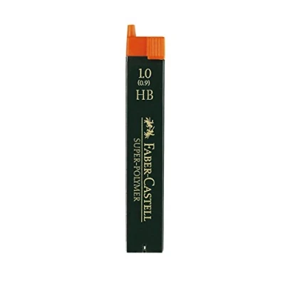Image of Faber Castell Miscellaneous Super Polymer Fineline Lead, 1.0mmBlack, HB, For Art, Craft, Drawing, Sketching, Home, School, University, Colouring