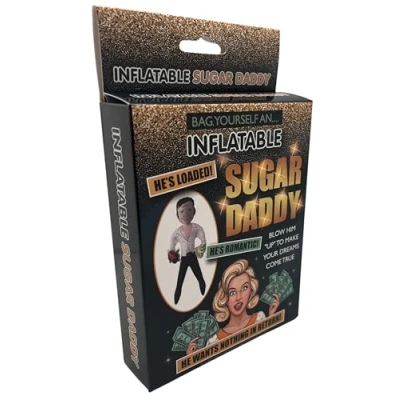 Image of Diabolical Gifts DP1287 Inflatable Sugar Daddy Rude for Women, Girlfriend, Blow Up Doll, Secret Santa Under 10 Pounds, Valentines Gift Her, Doll