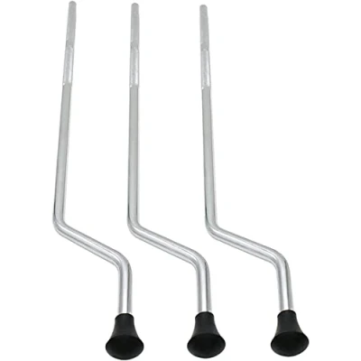 Image of Floor Tom Drum Legs Support Anti Slip Rubber Feet Surface Plating Rust Replacement Parts 3pcs