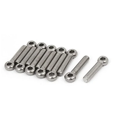 Image of sourcing map M8 x 40mm 304 Stainless Steel Machine Shoulder Lift Eye Bolt Rigging 12pcs