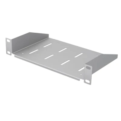 Image of Stalflex Server Rack Shelf Eco 10 inch 1U 150mm Made of Steel Universal Vented Mount Cantilever Tray compatible with Network Cabinet and Rails