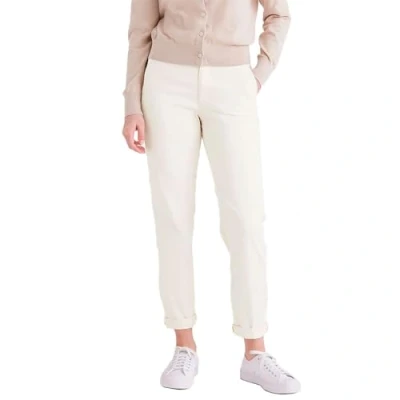 Image of Dockers Women&#039;s Weekend Chino Slim Fit, Tall Casual, Buttercream, 28 Long