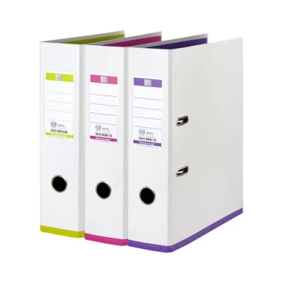 Image of Oxford 3 x A4 MyColour 8cm Wide Two Tone White Assorted Folders