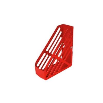 Image of Deflecto Essential Range Maxi Magazine File Holder Red Desk Organiser