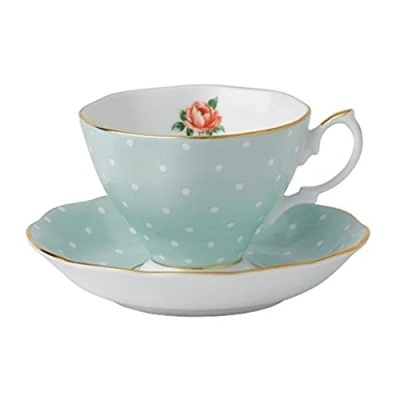 Image of Royal Albert Polka Rose Vintage Teacup and Saucer