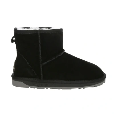 Image of EVERAU WOMEN Emu Mini Classic Boots Womens Warm Winter Sheepskin Suede Water Resistant Boots, Black, UK 5/UK MEN 5