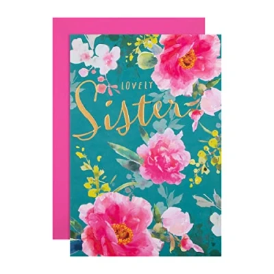 Image of Hallmark Birthday Card for Sister Classic Floral Design