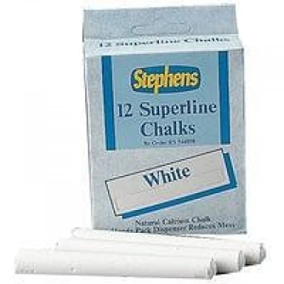Image of Stephens Hanging Chalk Sticks White (Pack of 12)