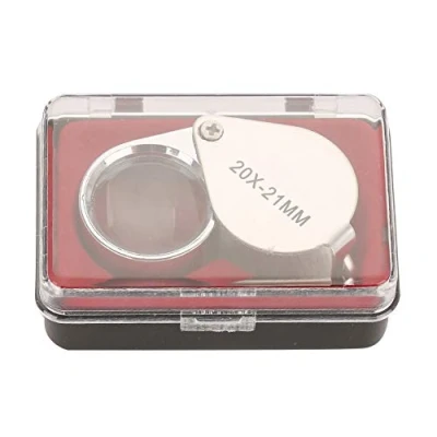 Image of Jewelry Magnifier, 30X / 20X Portable Microscope Magnifying Glasses Jewellers Lens Glass Folding Pocket Loupe for Gems Checking Reading Stamps Coins Watches Hobbies Antiques Models Photos(30X)