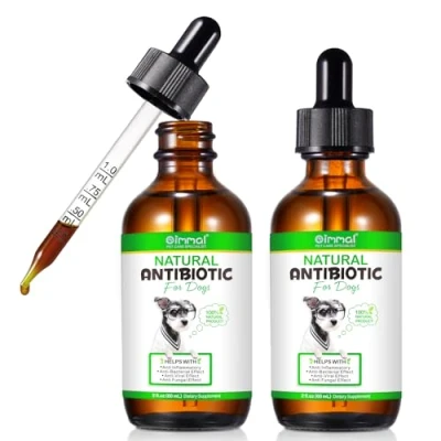Image of Dog Antibiotics, Natural Antibiotics for Dogs Help with Allergies, Itching, Coughs, Skin, All Breeds &amp; Ages,Pet Supplements 120ml