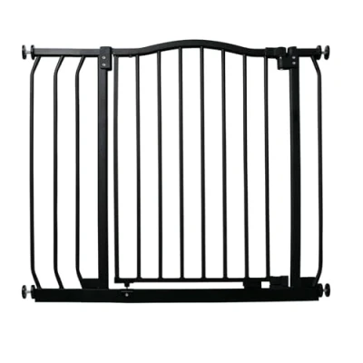 Image of Bettacare Curved Top Dog Gate, 89cm 98cm, Matt Black, Pressure Fit Pet Gate for and Puppy, Barrier, Easy Installation