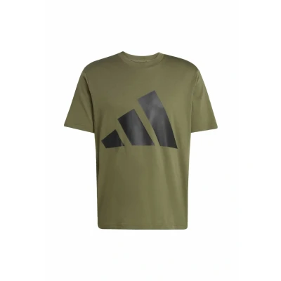 Image of adidas Men&#039;s Essentials Big Logo Single Jersey TEE, Olive Strata/Black, S