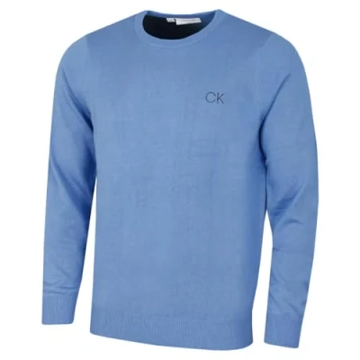 Image of Calvin Klein Mens Round Neck Tour Sweater Blue Marl XXXL