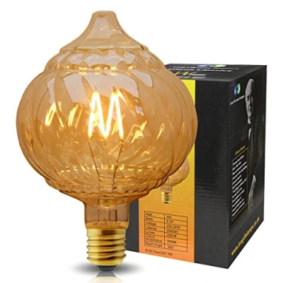 Image of Long Life Lamp Company Dome Vintage LED 4w Filament Light Bulb Swirling Smoked Glass E27