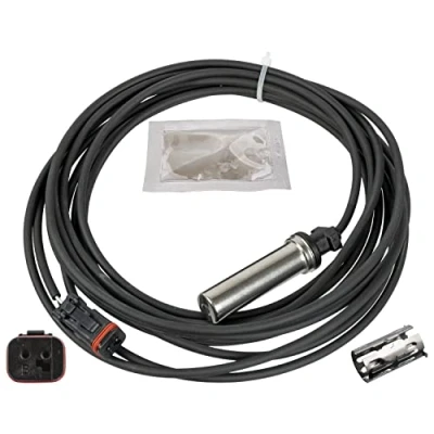 Image of 5010457876, 7420916173, 7421363495 ABS Sensor FEBI BILSTEIN 174326 Front Axle Left with bush, grease 1185Ohm 5510mm