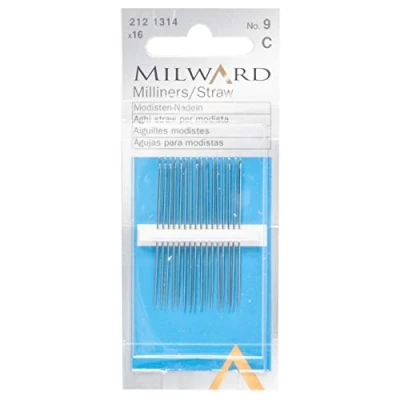 Image of Milward Straw/Milliners Hand Sewing Needles, Silver, No.9