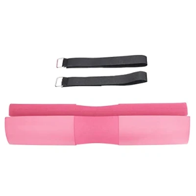 Image of Barbell Squat Pad, Rubber Foam, Distributes Weight Evenly, Workout 43.5cm Length, Lightweight for Gym (Pink)