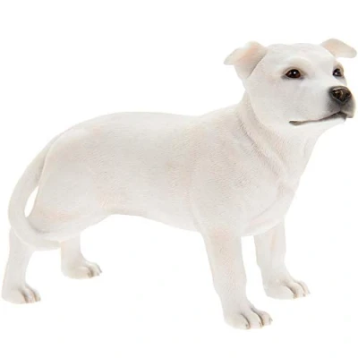 Image of Lesser &amp; Pavey White Staffordshire Bull Terrier, Resin, H10cm
