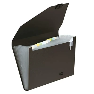 Image of Snopake A4 Expanding Organiser 13 Part Black [Pack of 1] Ref: 11219
