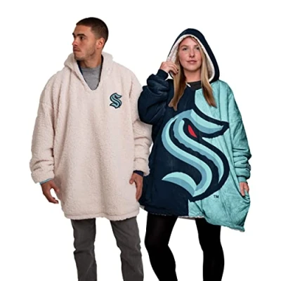 Image of FOCO Seattle Kraken NHL Reversible Colorblock Hoodeez