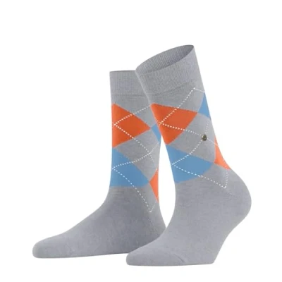 Image of Burlington Women&#039;s Queen W So Cotton Patterned 1 Pair Socks, Grey Light 3227, 3.5 7