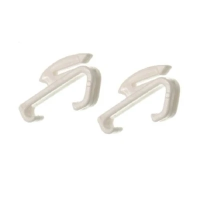 Image of Apollo Furnishings White Curtain Hooks Solo Glide Track Gliders Valance Pack Of 16